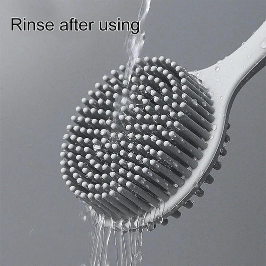 Back Scrubber for Shower Soft Silicone Bath Body Brush with Long Handle