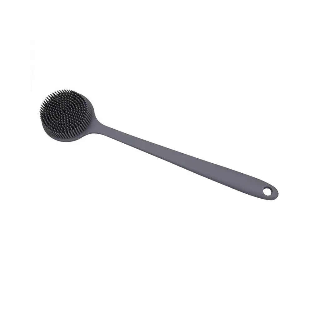 Back Scrubber for Shower Soft Silicone Bath Body Brush with Long Handle